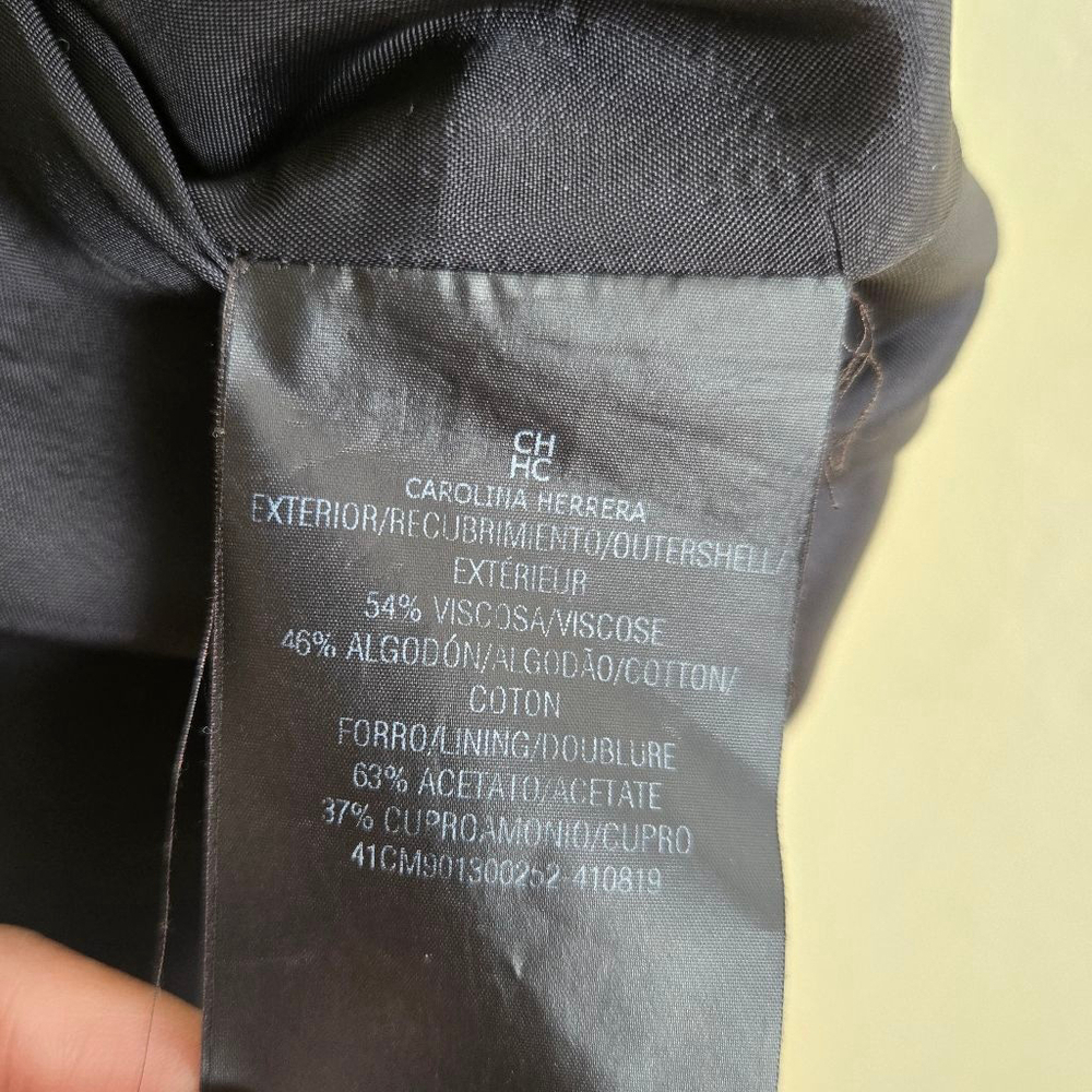 Carolina Herrera Collared Dress Size 8, Navy - Picture 9 of 9